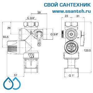 08441 WATTS Группа безопасности бойлера SFR, 3/4", 7 бар